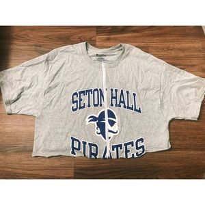 Custom Zip Seton Hall Crop Tee